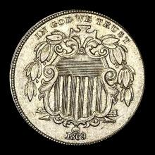 1869 Shield Nickel CLOSELY UNCIRCULATED