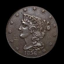1856 Braided Hair Half Cent GEM BU