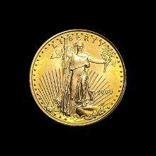 1999 1/10 oz Gold American Eagle $5 SUPERB GEM BU