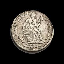 1873 Seated Liberty Dime NEARLY UNCIRCULATED