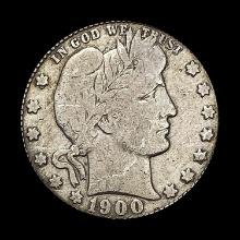 1900-O Silver Barber Quarter NICELY CIRCULATED