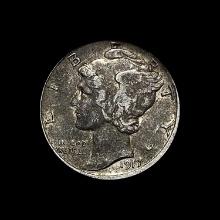 1917-D Silver Mercury Dime LIGHTLY CIRCULATED