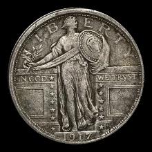 1917 Type 1 Standing Liberty Silver Quarter NEARLY UNCIRCULATED