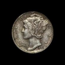 1928-D Silver Mercury Dime NEARLY UNCIRCULATED