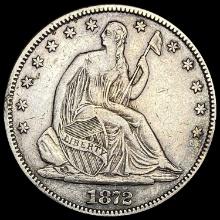 1872 Silver Half Dollar (Seated Liberty) NEARLY UNCIRCULATED