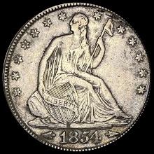 1854 Arrows Seated Liberty Half Dollar LIGHTLY CIRCULATED