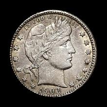 1903-O Silver Barber Quarter CHOICE AU