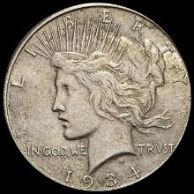 1934 Silver Peace Dollar CHOICE AU
