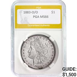 1883-O/O Morgan Silver Dollar PGA MS66