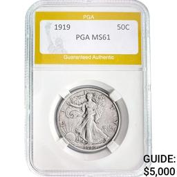 1919 Walking Liberty Half Dollar PGA MS6