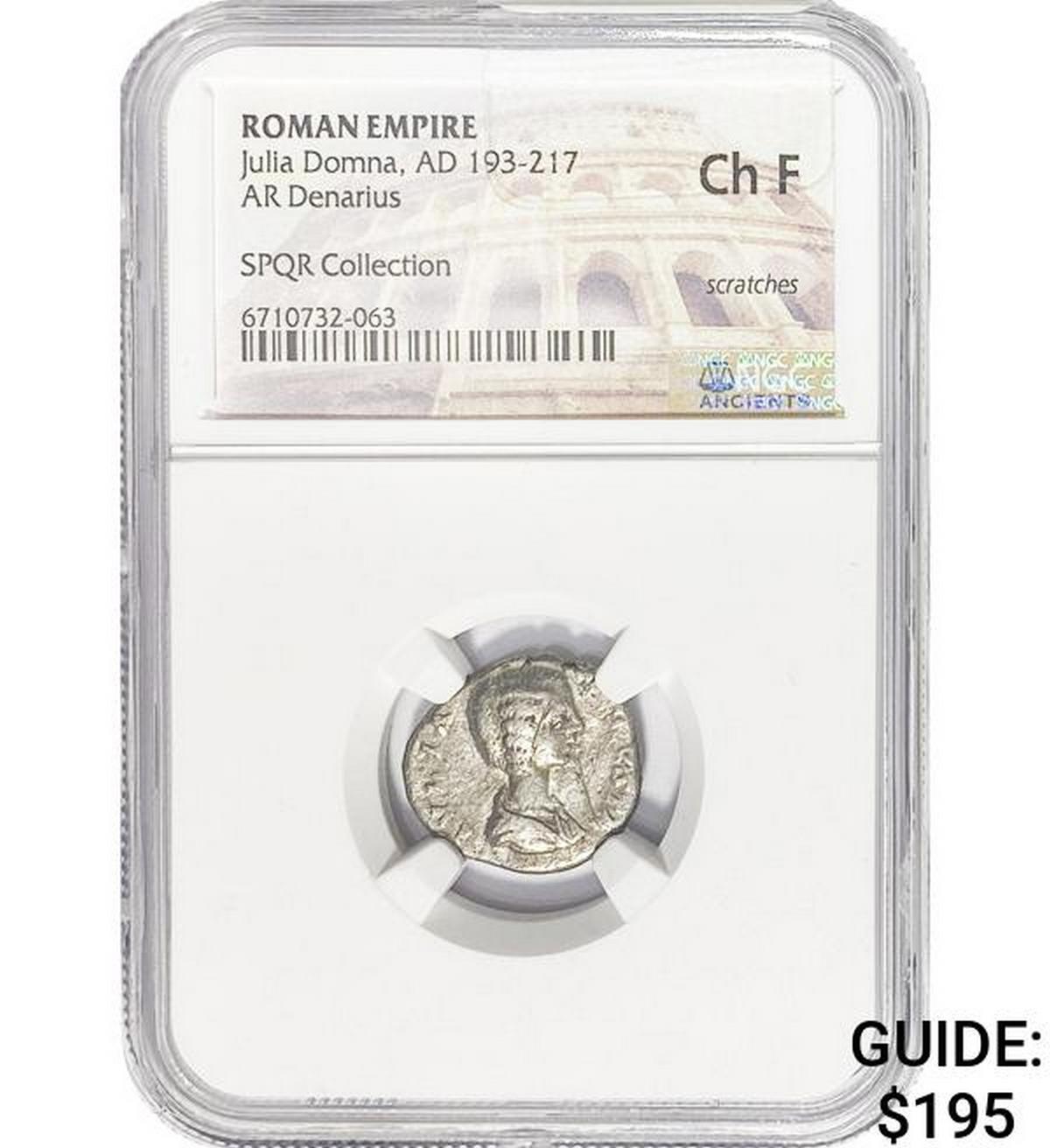 Roman Julia Domna, AD 193-217 Silver Denarius NGC