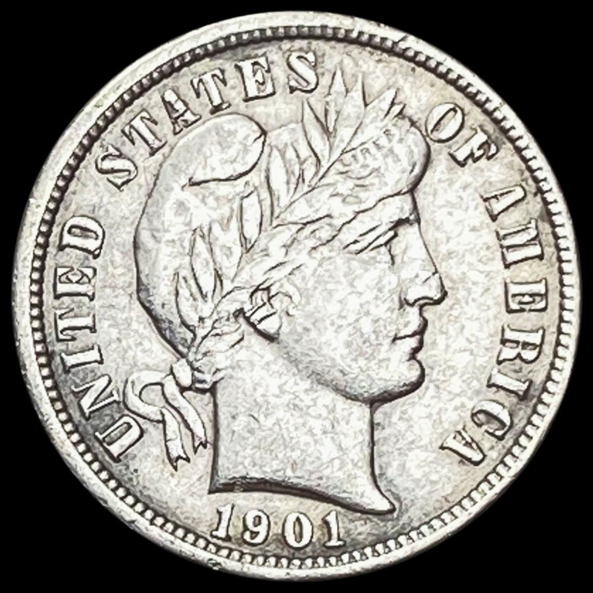 1901-O Barber Dime CLOSELY UNCIRCULATED
