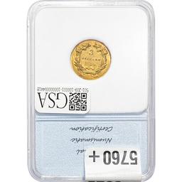 1854 $3 Gold Piece NNC MS64