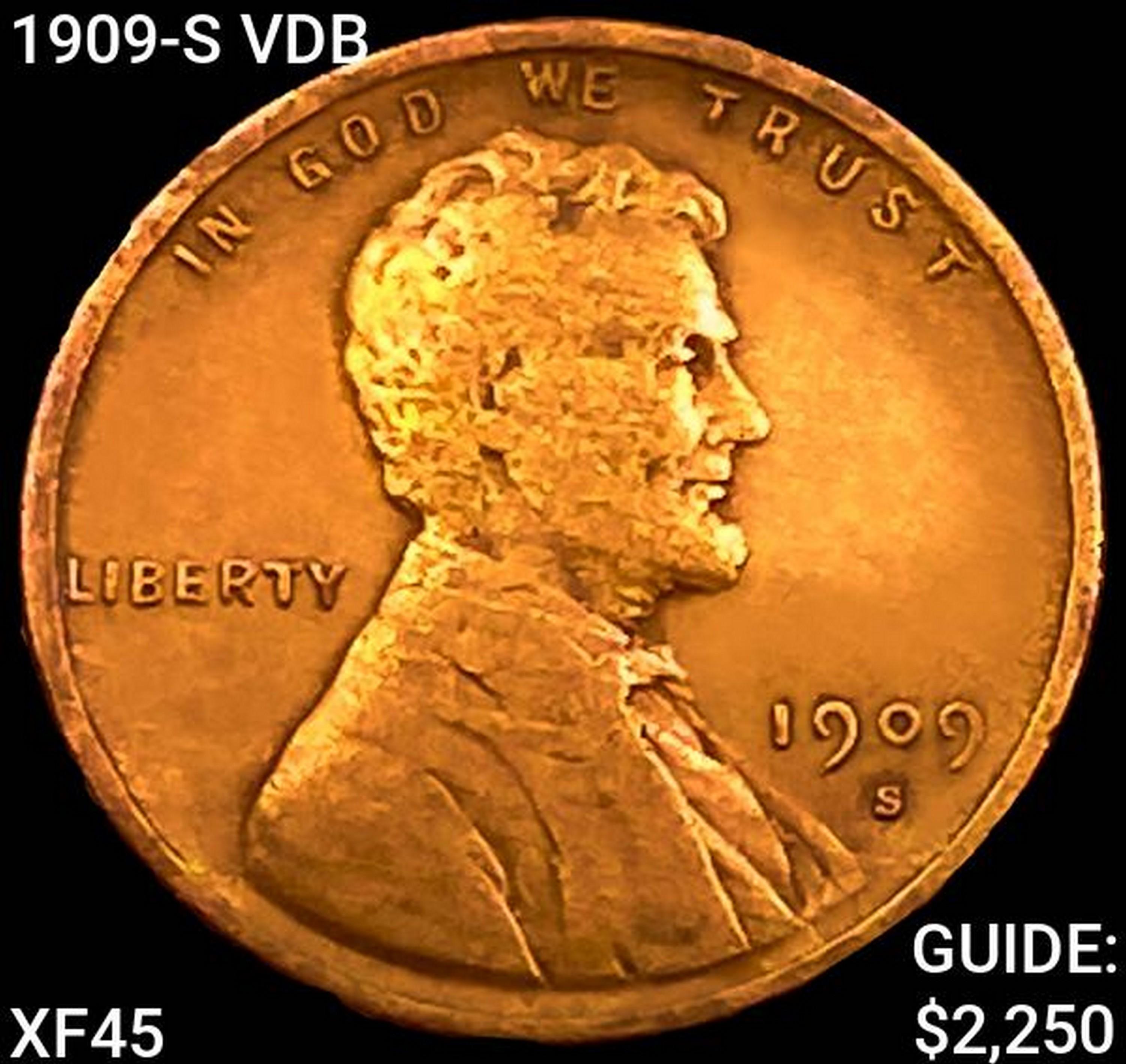 1909-S VDB Wheat Cent NEARLY UNCIRCULATED