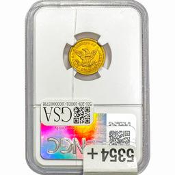 1861 $2.50 Gold Quarter Eagle NGC MS61 Type 1