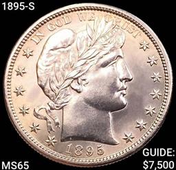 1895-S Barber Half Dollar GEM BU