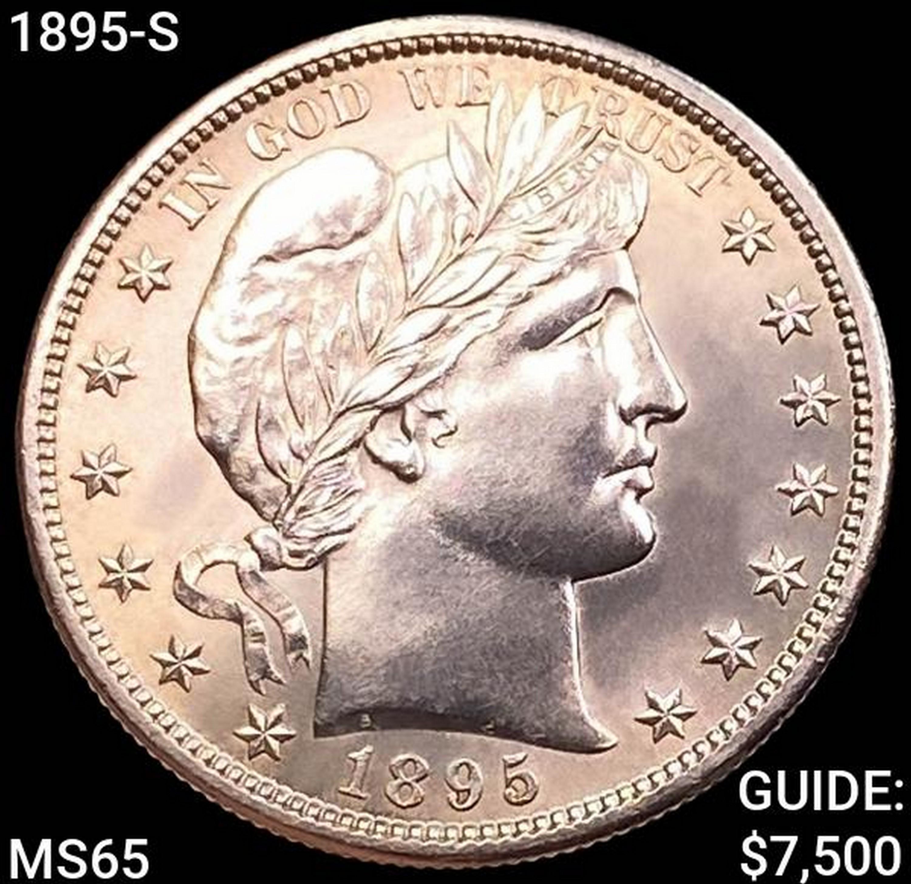 1895-S Barber Half Dollar GEM BU