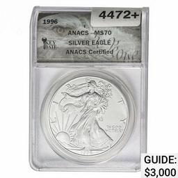 1996 Silver Eagle ANACS MS70
