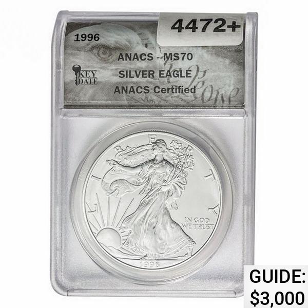1996 Silver Eagle ANACS MS70