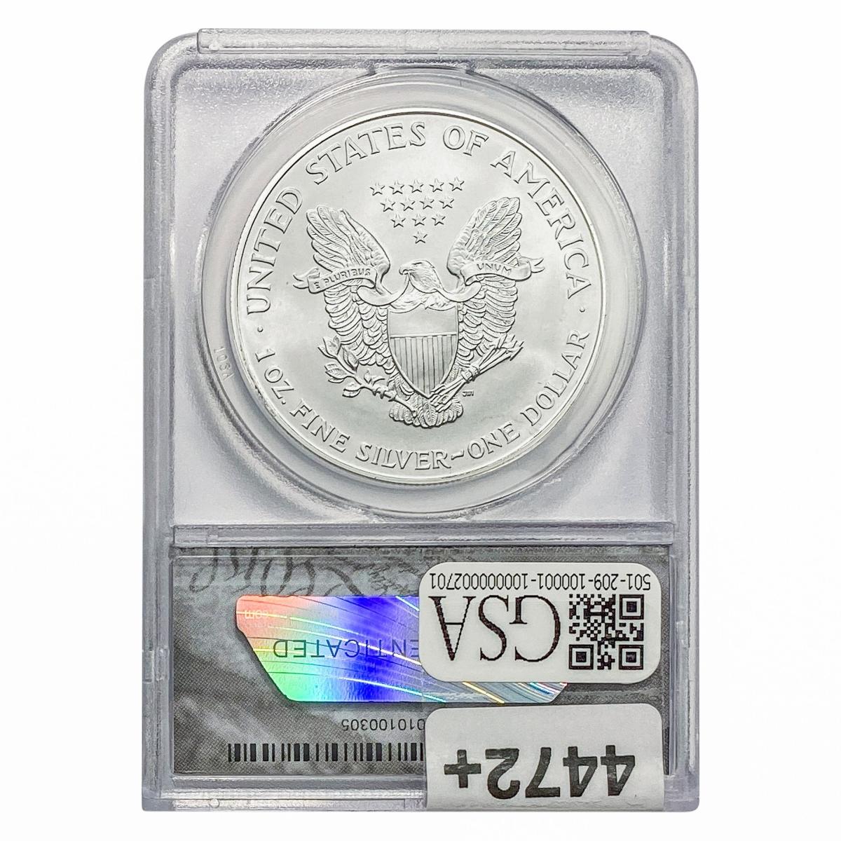 1996 Silver Eagle ANACS MS70