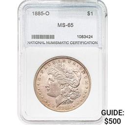 1885-O Morgan Silver Dollar NNC MS-65