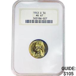 1943-D Jefferson Nickel NGC MS67