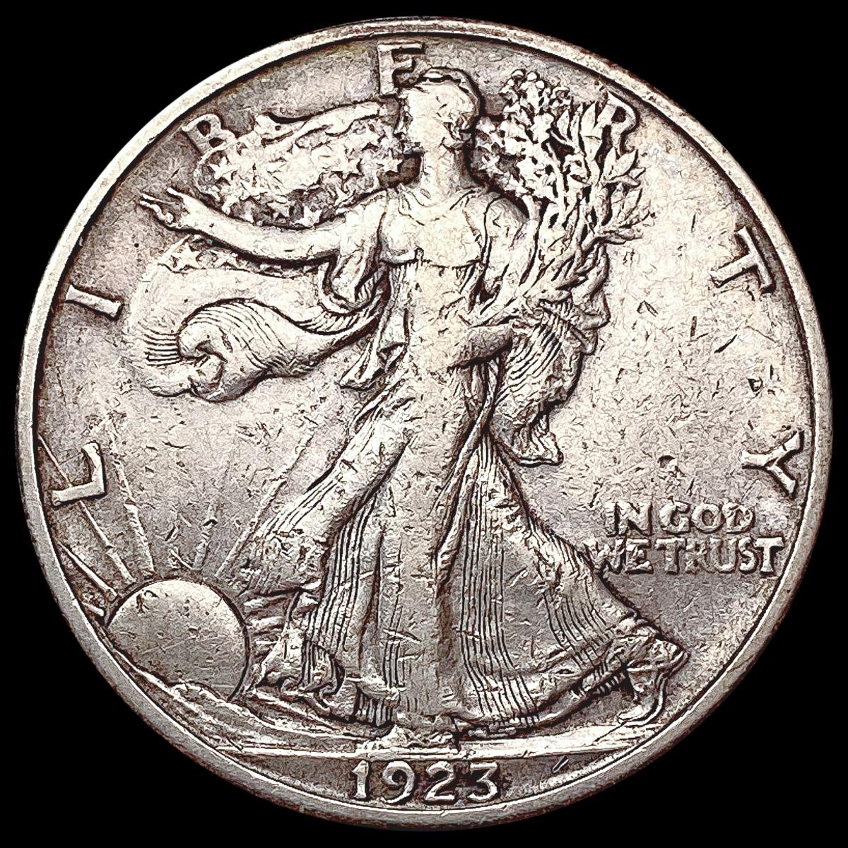 1923-S Walking Liberty Half Dollar NEARLY UNCIRCUL