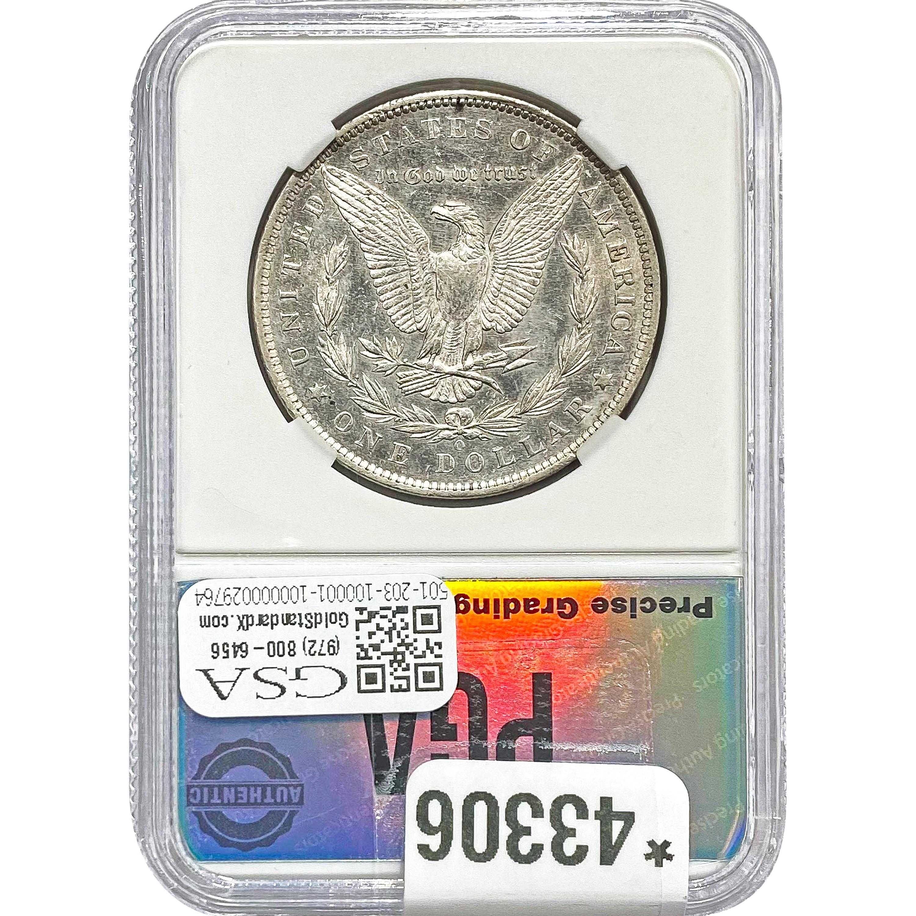 1886-O Morgan Silver Dollar PGA MS63