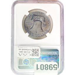 1957-D Franklin Half Dollar NGC MS64 FBL