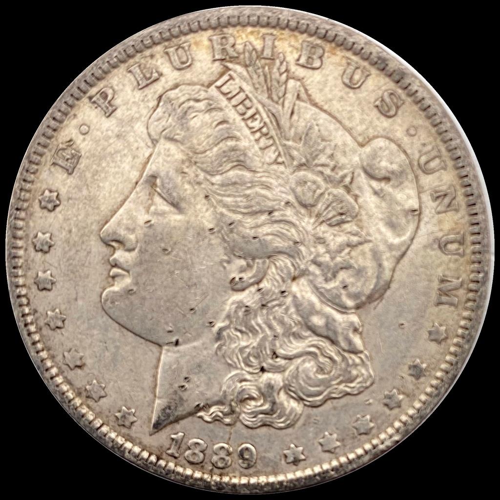 1889 Morgan Silver Dollar NEARLY UNCIRCULATED