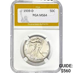 1939-D Walking Liberty Half Dollar PGA M