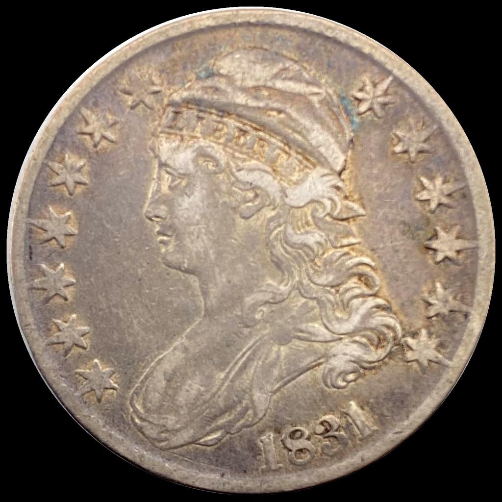1831 Capped Bust Half Dollar LIGHTLY CIRCULATED