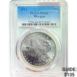 1921 Morgan Dollar PCGS MS64