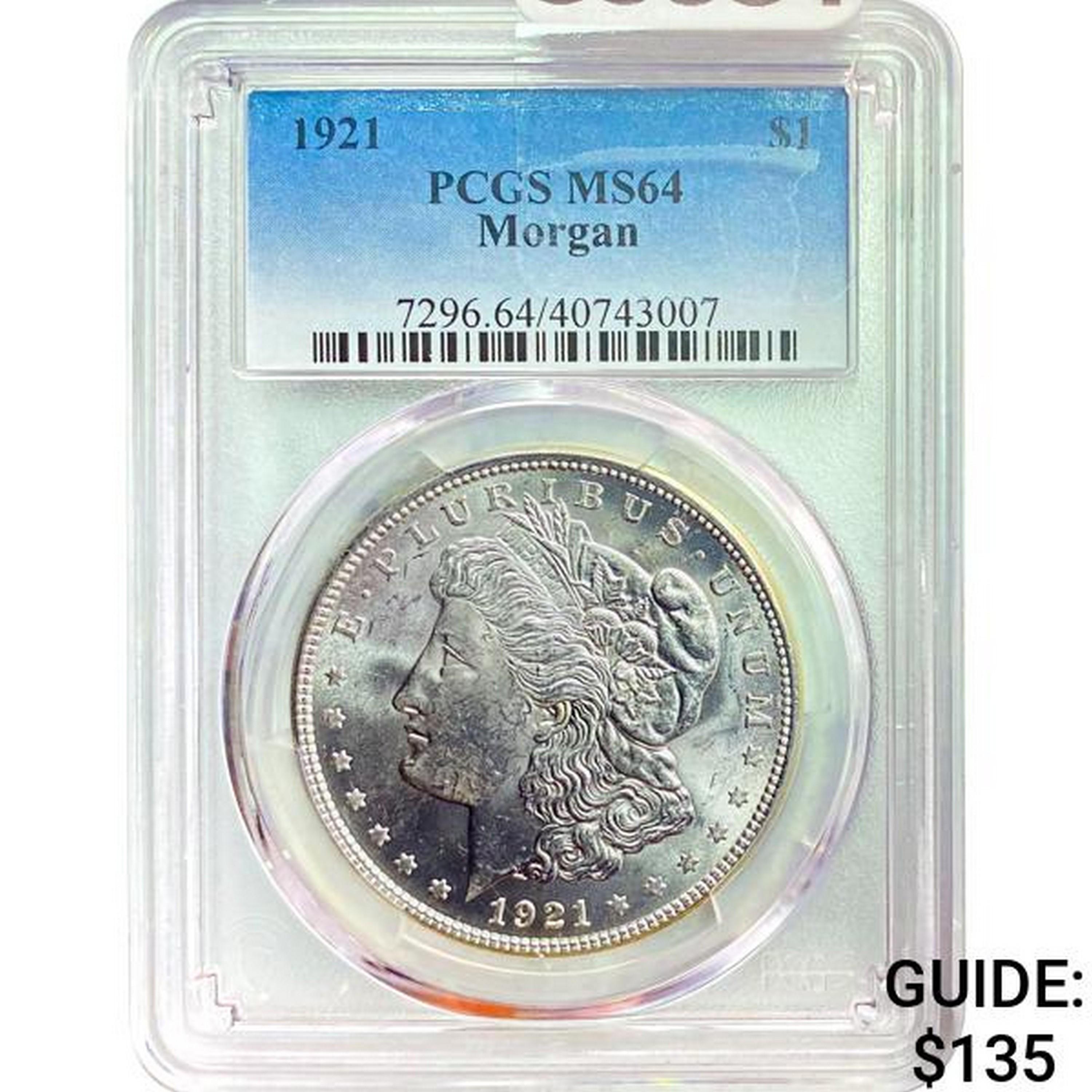 1921 Morgan Dollar PCGS MS64