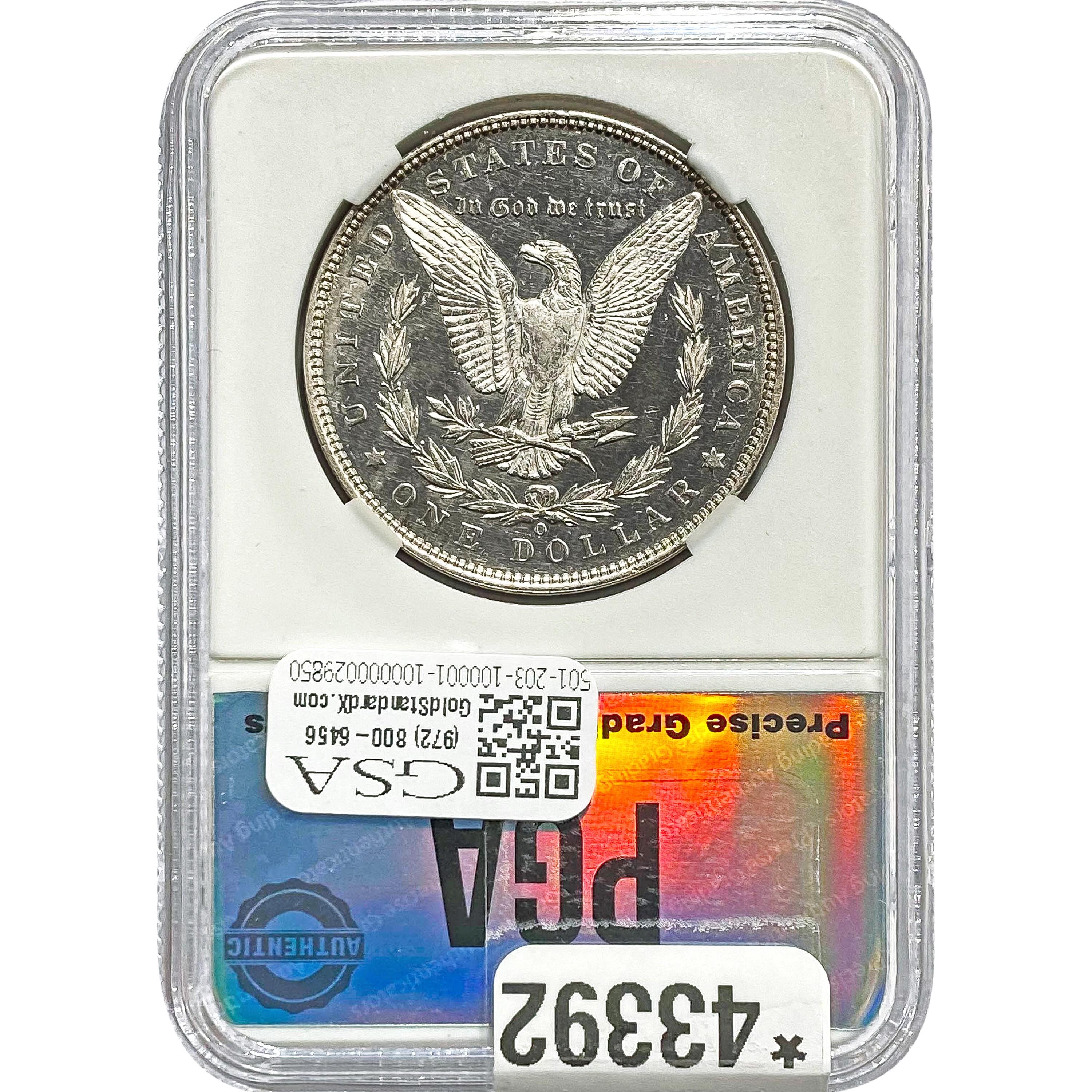 1891-O Morgan Dollar PGA MS63 PL