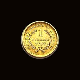 1852 Gold $1 Liberty Head UNCIRCULATED