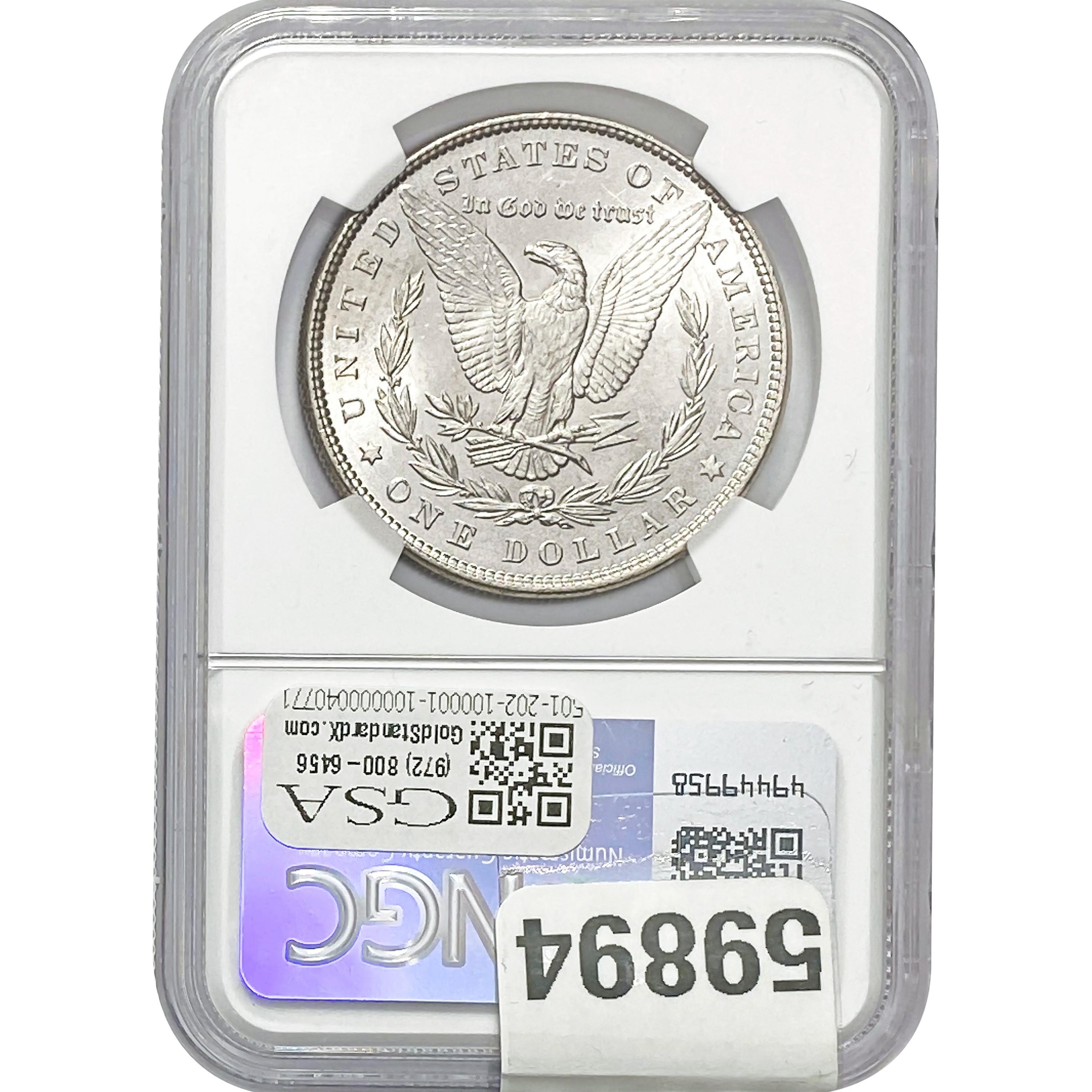 1885 Morgan Silver Dollar NGC MS63