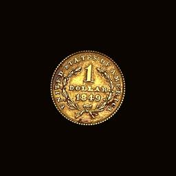 1849 Gold $1 Type 1 CHOICE AU