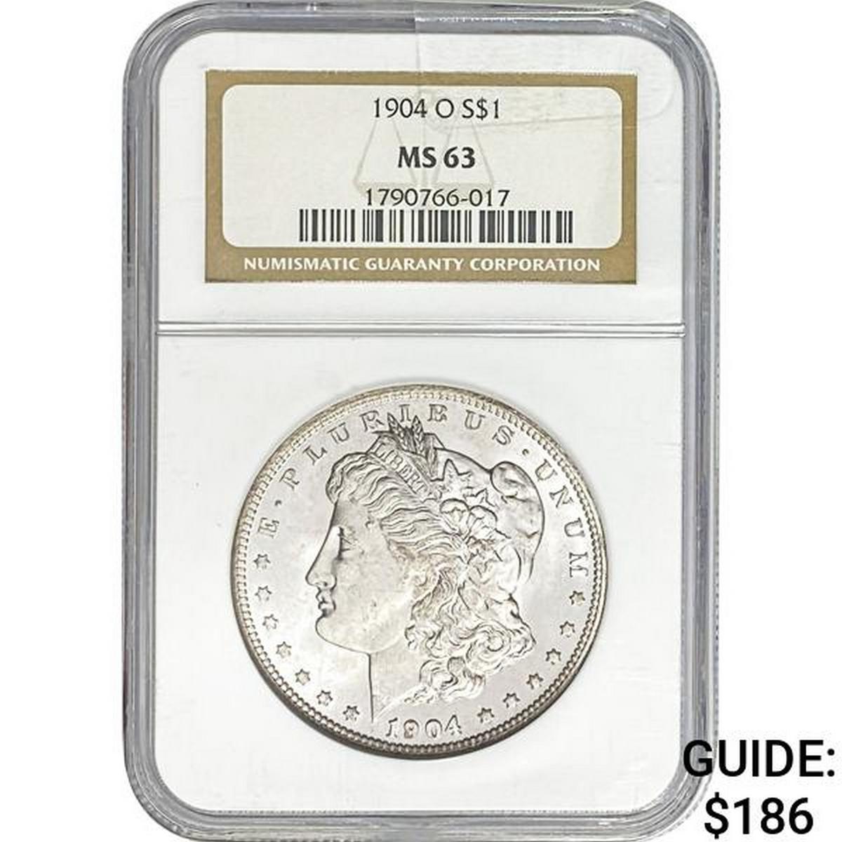 1904-O Morgan Silver Dollar NGC MS63