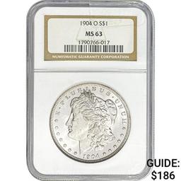 1904-O Morgan Silver Dollar NGC MS63