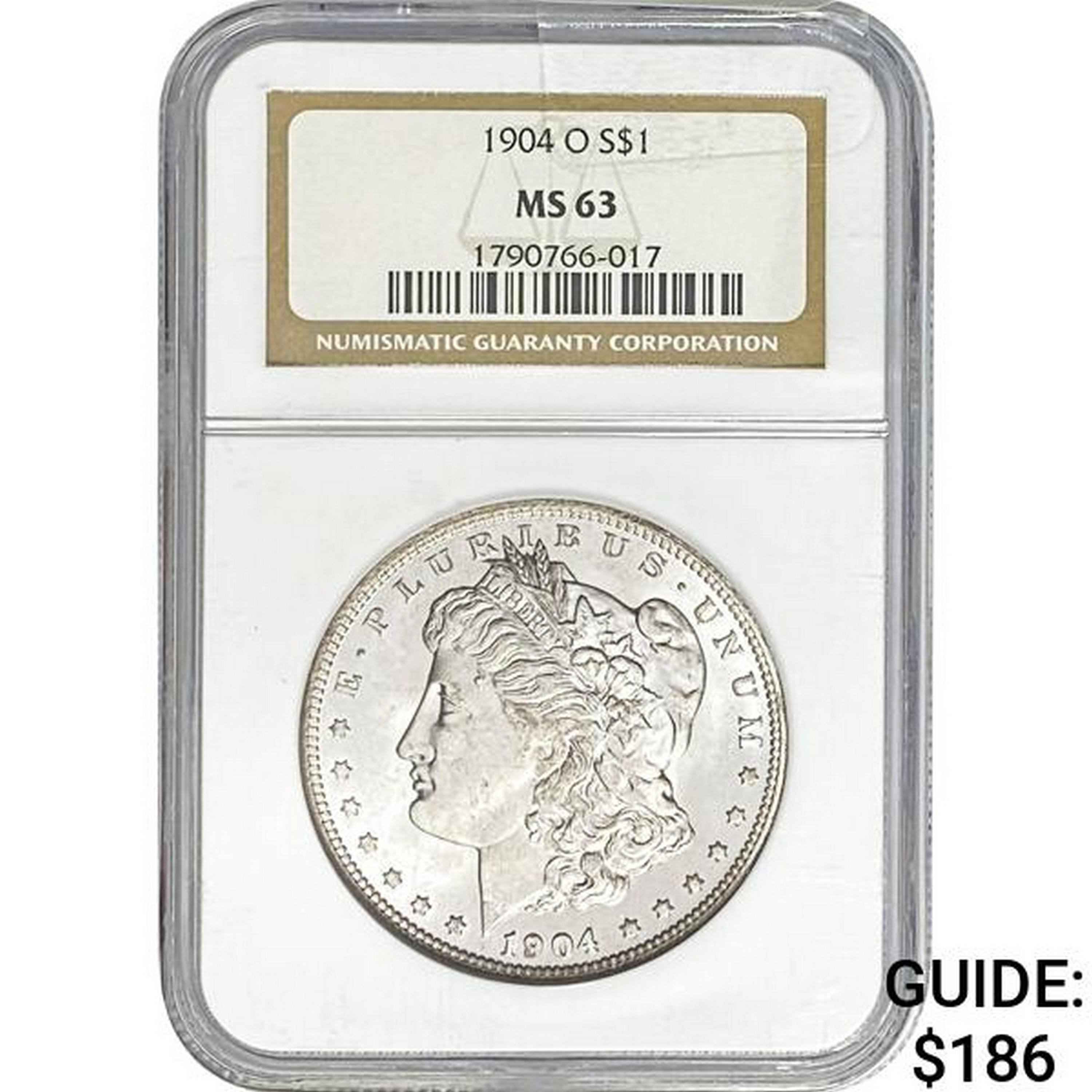 1904-O Morgan Silver Dollar NGC MS63