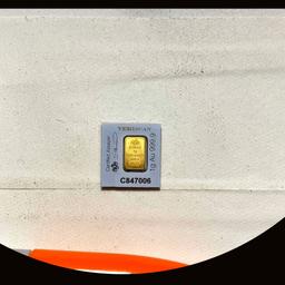PAMP Suisse 1g Gold Bar .9999 Fine with Veriscan. UNCIRCULATED