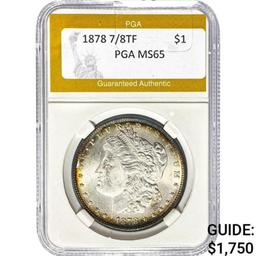 1878 7/8TF Morgan Dollar PGA MS65