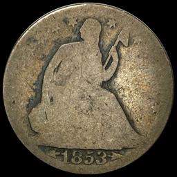 1853 Arrows Seated Liberty Half Dollar NICELY CIRCULATED