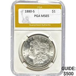 1880-S Morgan Dollar PGA MS65
