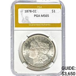 1878-CC Morgan Dollar PGA MS65