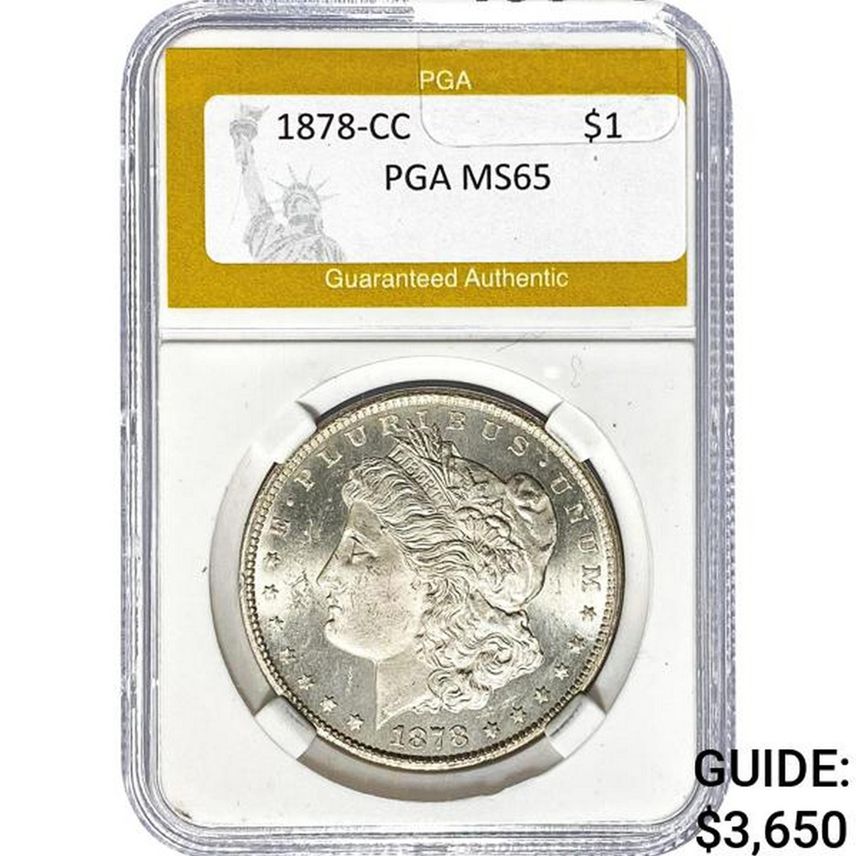 1878-CC Morgan Dollar PGA MS65