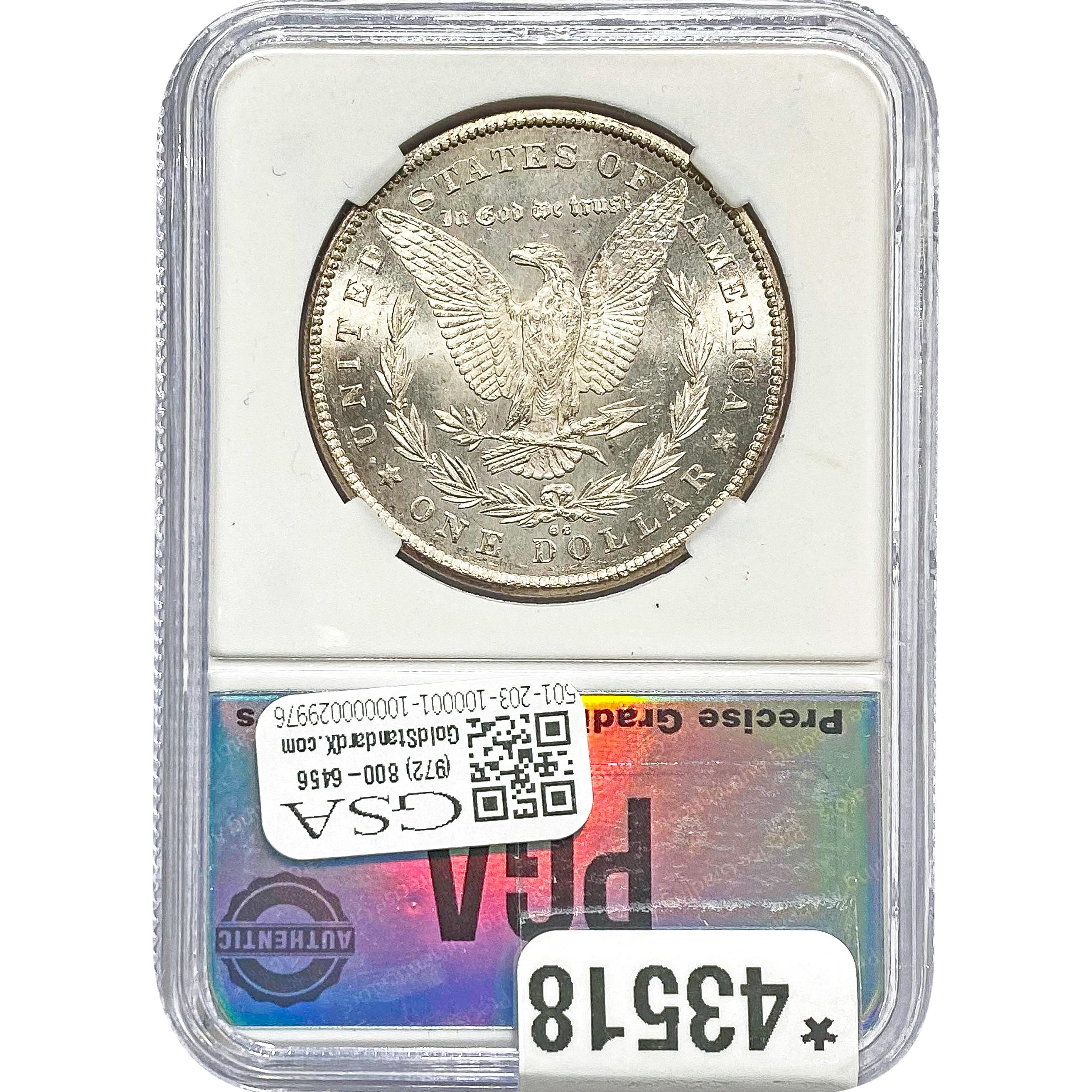 1878-CC Morgan Dollar PGA MS65