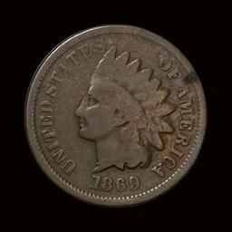 1869 Indian Head Cent NICELY CIRCULATED
