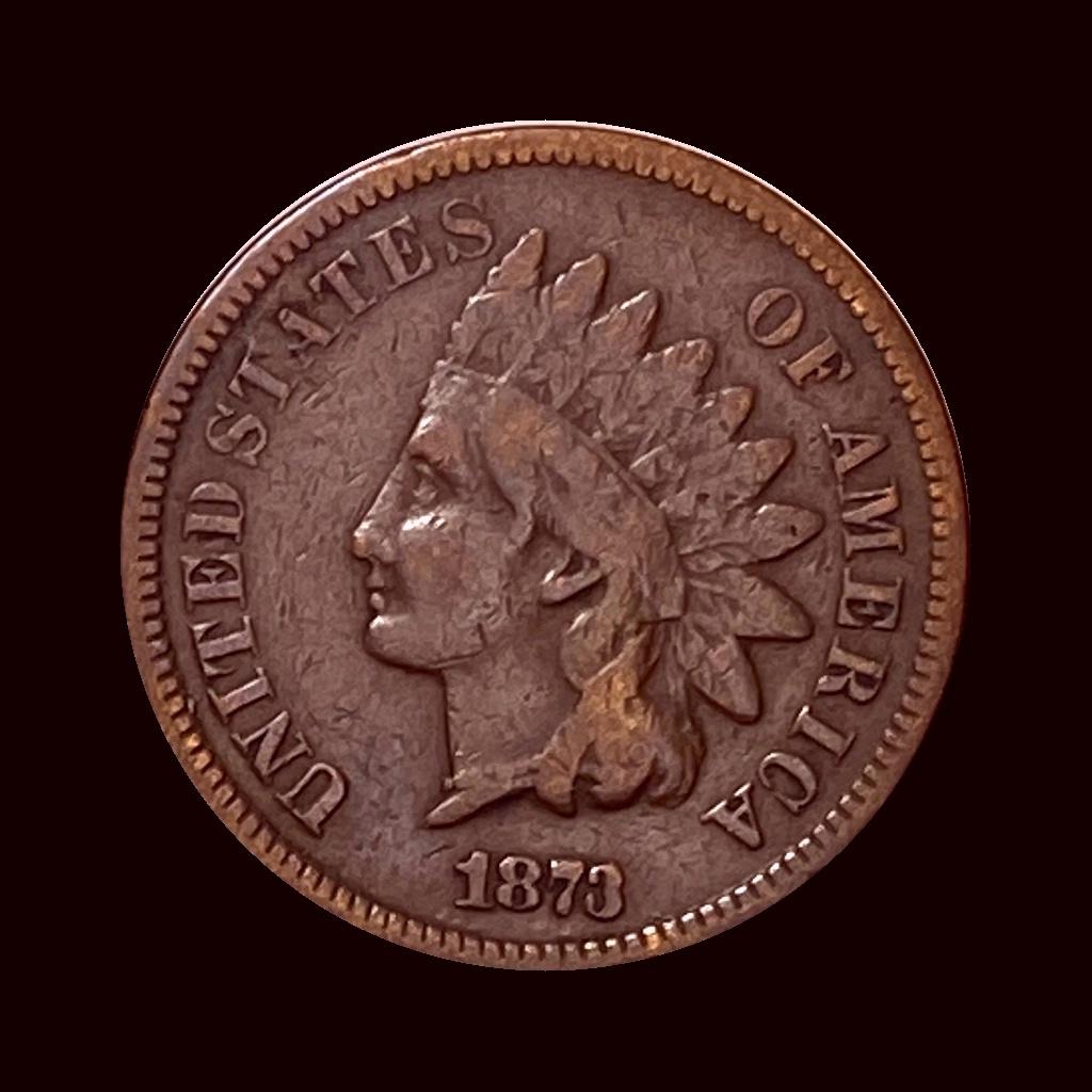 1873 Indian Head Cent LIGHTLY CIRCULATED